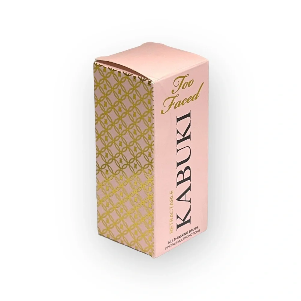 Deadstock: new Too Faced ㋛ Retractable Teddy Bear Hair Kabuki Brush ㋛ Metal Pink